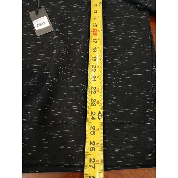 California Shirt Co Sweatshirt Men Medium Black White Space Dye 1/4 Zip Fleece - Picture 7 of 9